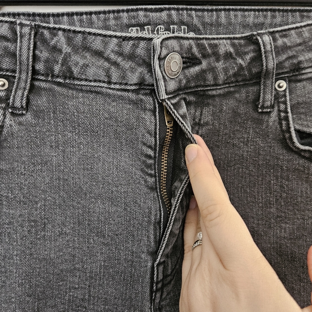 Wild Fable Jeans Black Distressed High Rise Skinny Neutral Casual Trendy Ripped - Picture 4 of 11